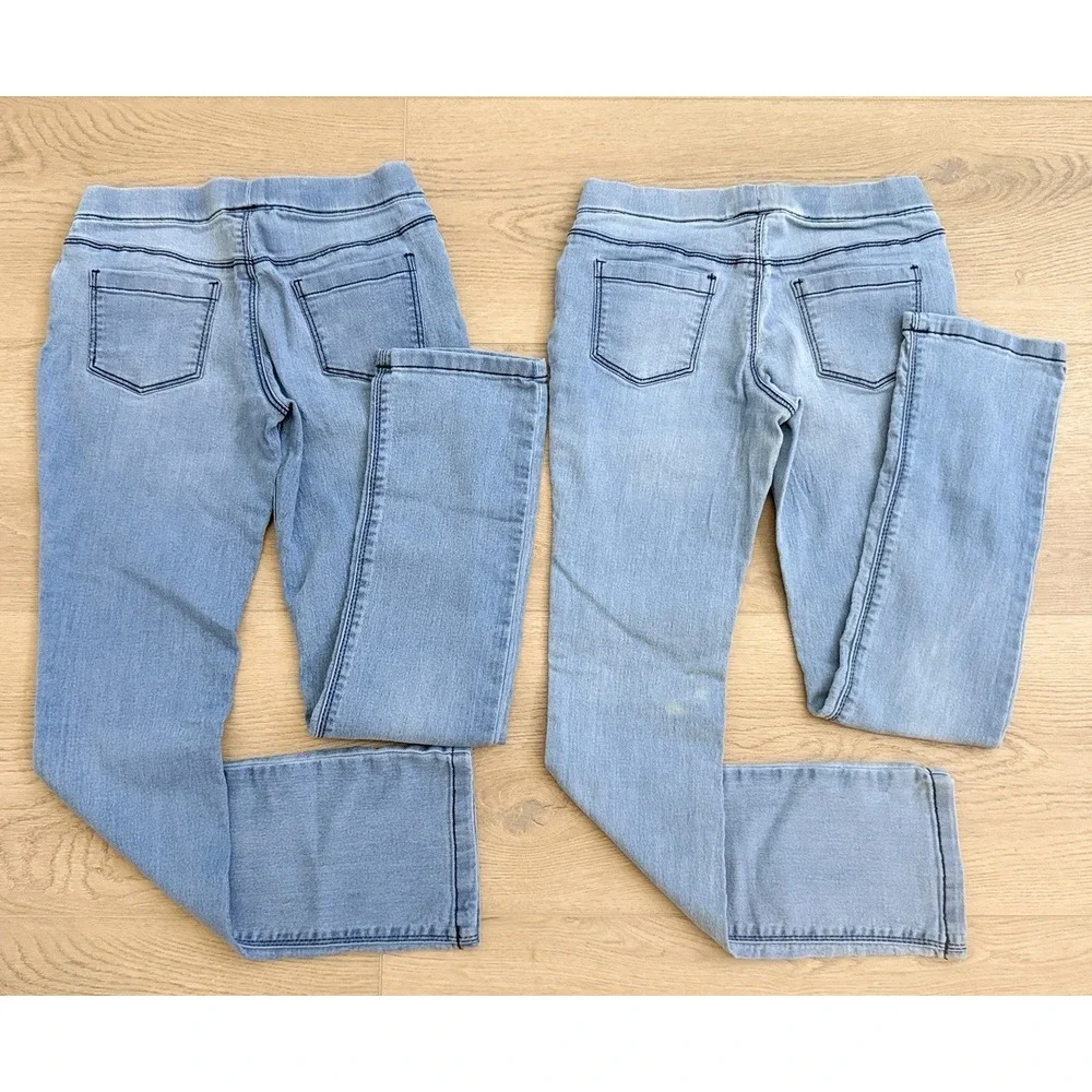 GYMBOREE Pull on Jeggings Girls Light Wash Denim Lot Of 2, Size 10